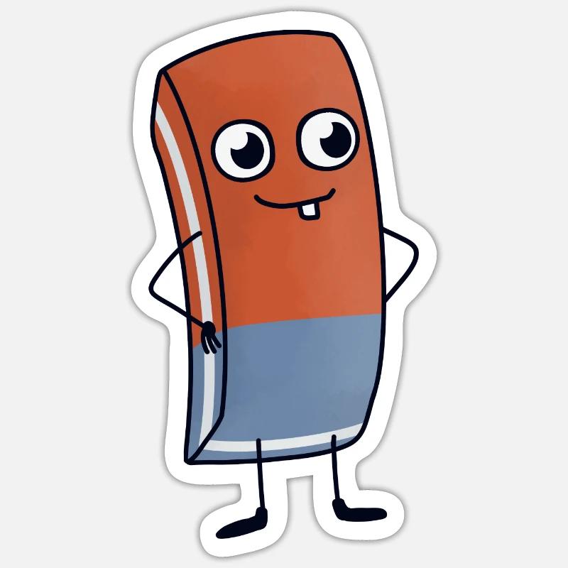 Caoutchouc de bureau - Sticker taille S (10 x 10 cm) - blanc mat