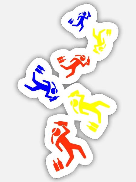 Drinking Bunt - Sticker Größe S (10 x 10 cm) - Mattweiß