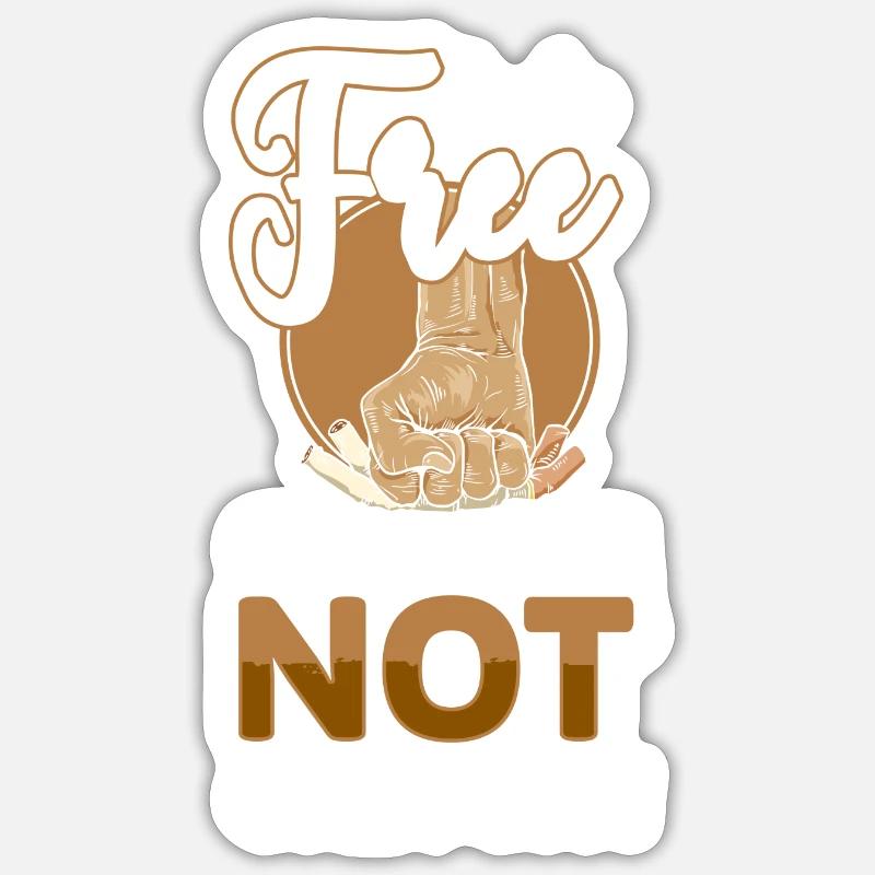 Nikotin Disziplin Sucht - Sticker Größe S (10 x 10 cm) - Mattweiß