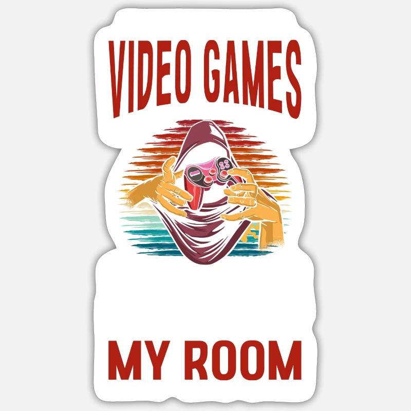 Jeux de jeu Nerd - Sticker taille S (10 x 10 cm) - blanc mat