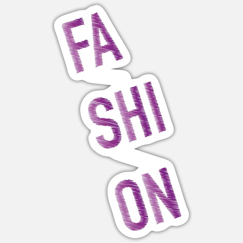 Lettrage de mode magenta - Sticker taille S (10 x 10 cm) - blanc mat