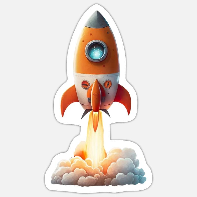 Rocket Sticker size S (10 x 10 cm)