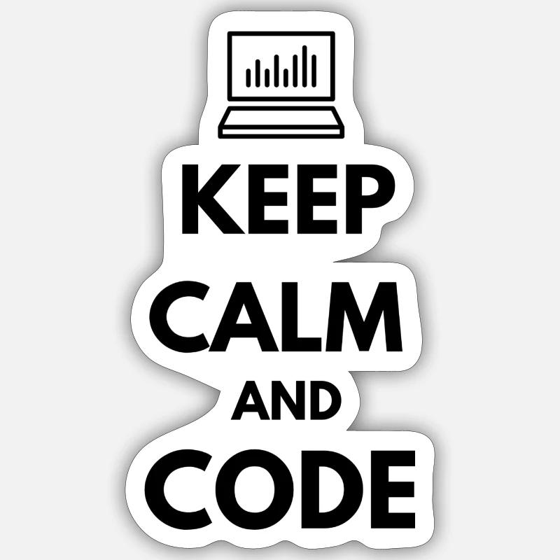 Stay calm and program Sticker size S (10 x 10 cm)