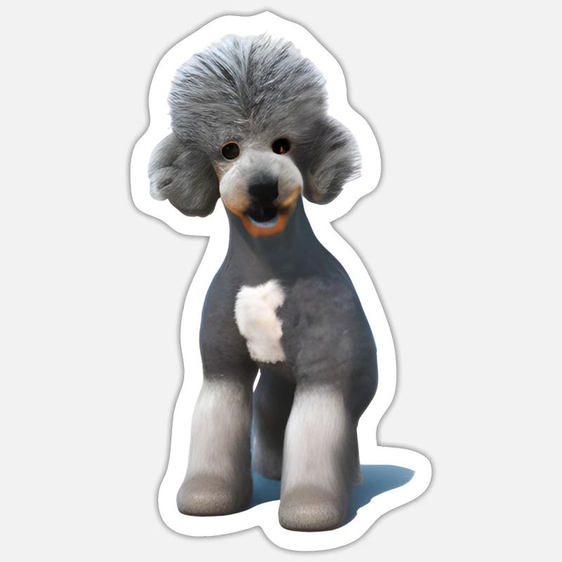 Bedlington Terrier - Sticker size S (10 x 10 cm) - white matte