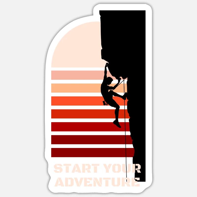 Climbing - Sticker Größe S (10 x 10 cm) - Mattweiß