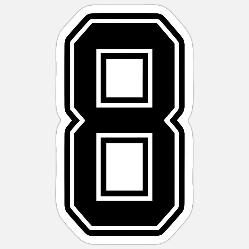8 - Sticker taille S (10 x 10 cm) - blanc mat