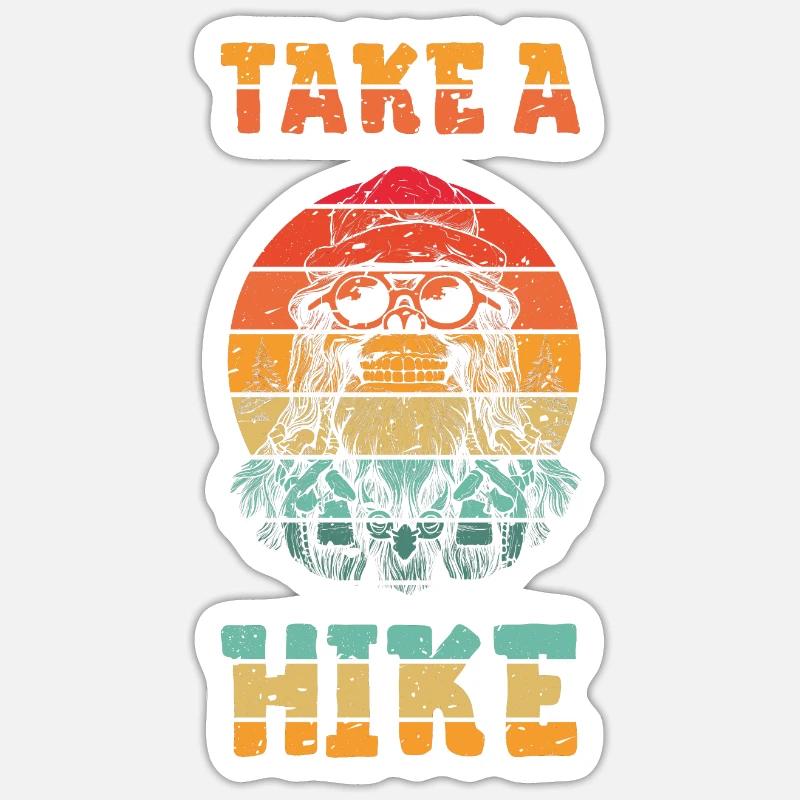Take a hike - Sticker Größe S (10 x 10 cm) - Mattweiß