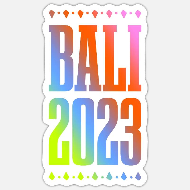 Bali 2023 - Sticker Größe S (10 x 10 cm) - Mattweiß