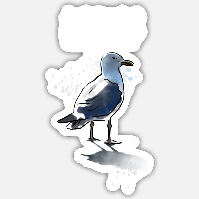 GoelanFecamp TBlancs - Sticker taille S (10 x 10 cm) - blanc mat