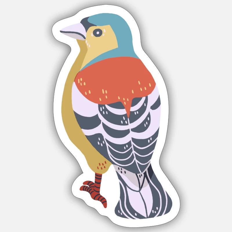 Chaffinch - Sticker size S (10 x 10 cm) - white matte