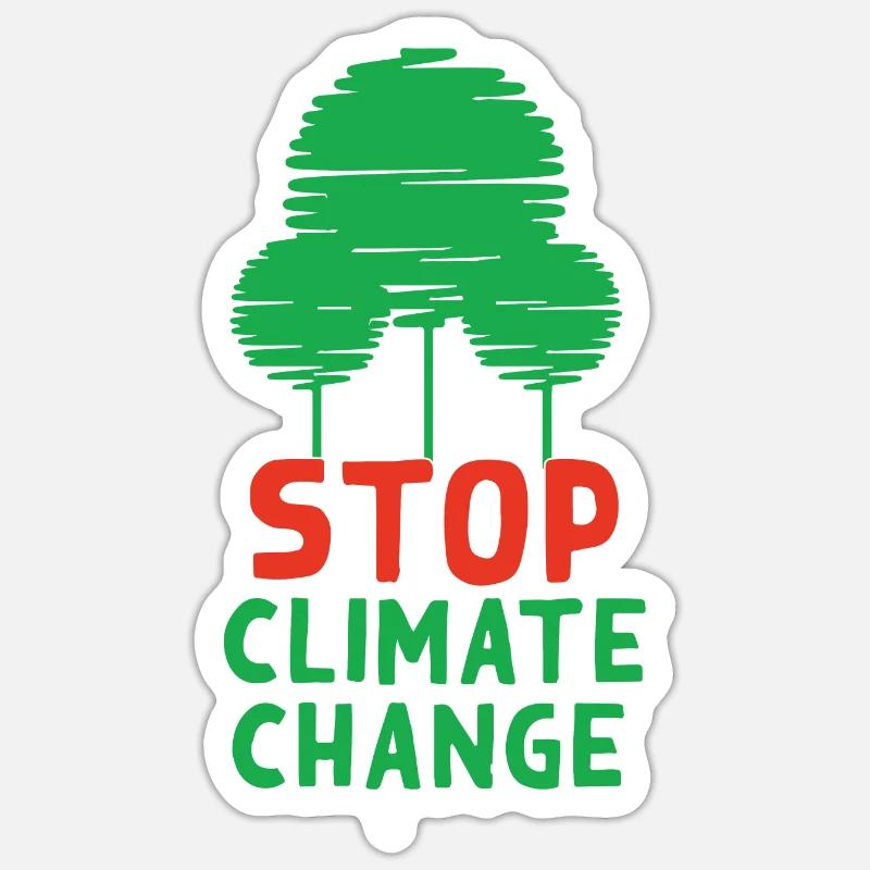 Stop Climate Change Sticker size S (10 x 10 cm)
