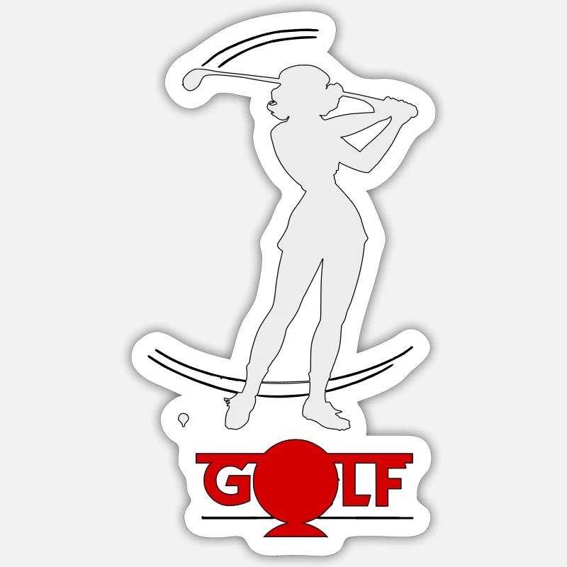 Golfeuse rétro Sticker taille S (10 x 10 cm)
