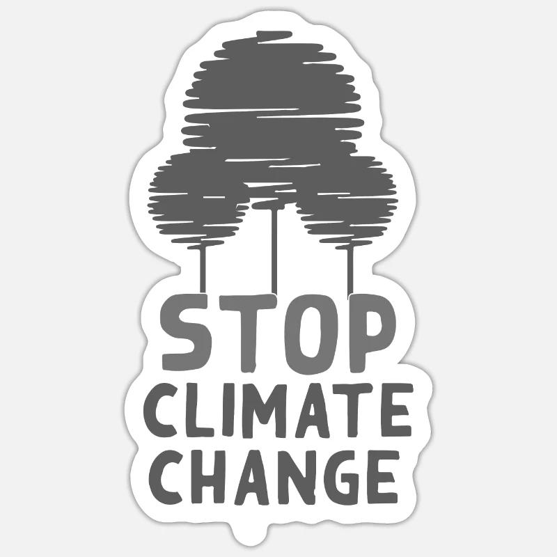 Stop Climate Change - Sticker size S (10 x 10 cm) - white matte