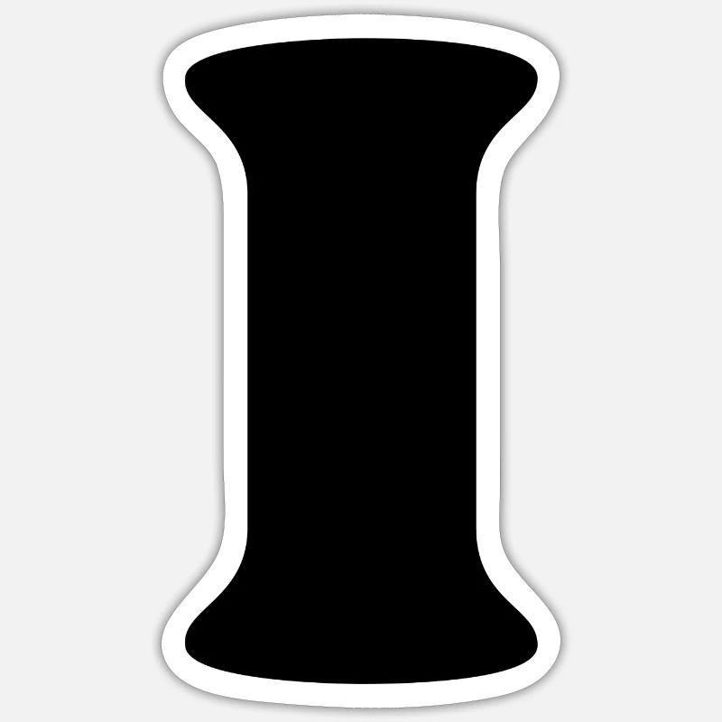 Letter i - Sticker size S (10 x 10 cm) - white matte