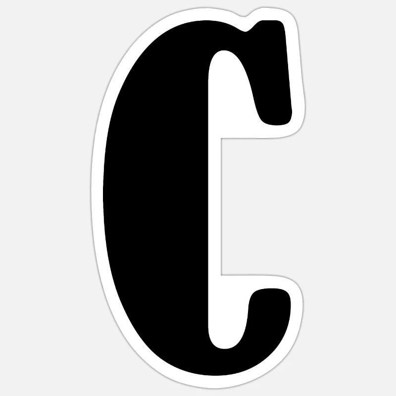 C - Sticker taille S (10 x 10 cm) - blanc mat