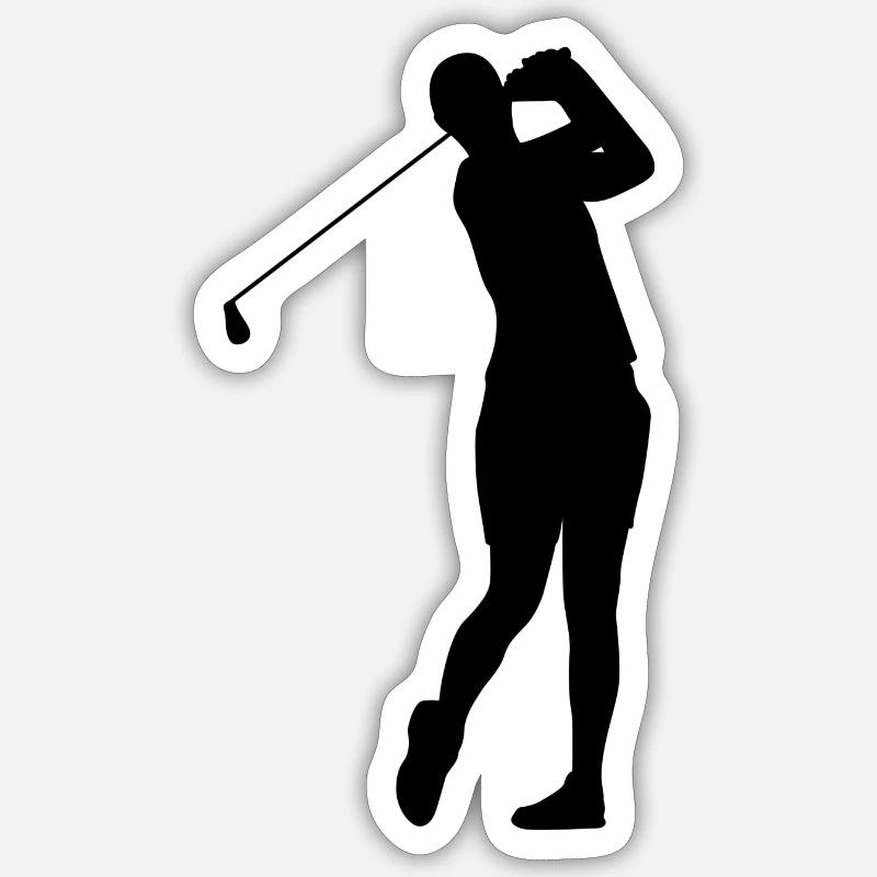 Golf - Sticker Größe S (10 x 10 cm) - Mattweiß