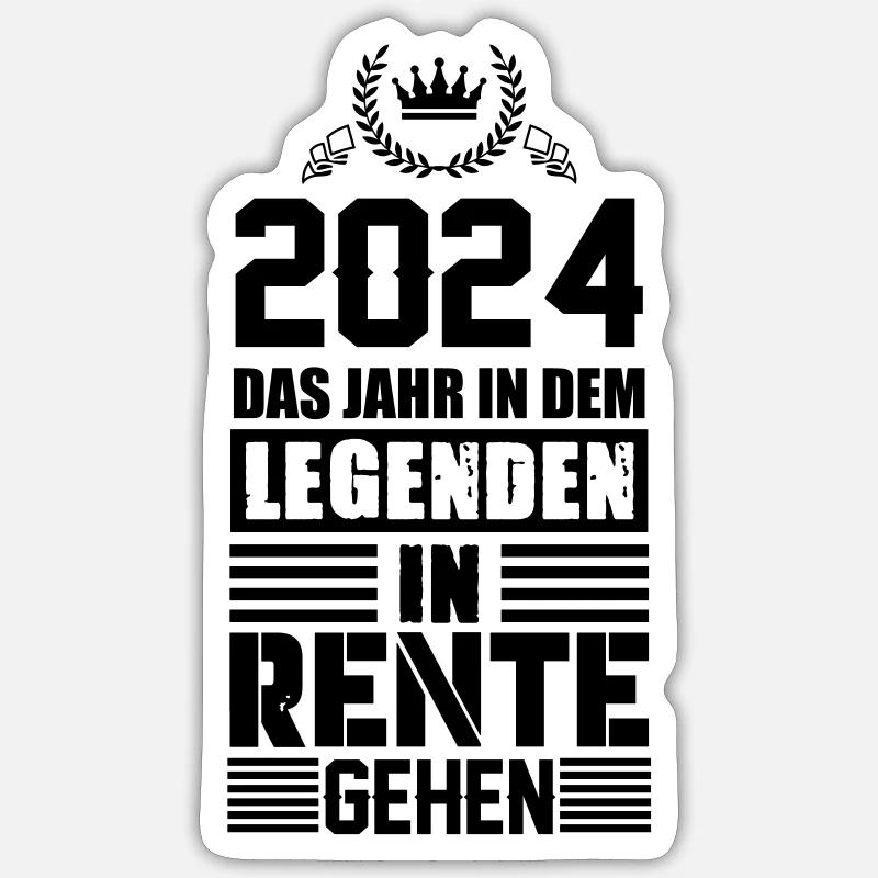 Pension 2024 - Sticker taille S (10 x 10 cm) - blanc mat