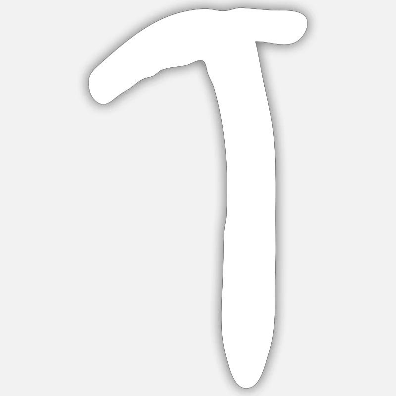 Ice axe left light Sticker size S (10 x 10 cm)