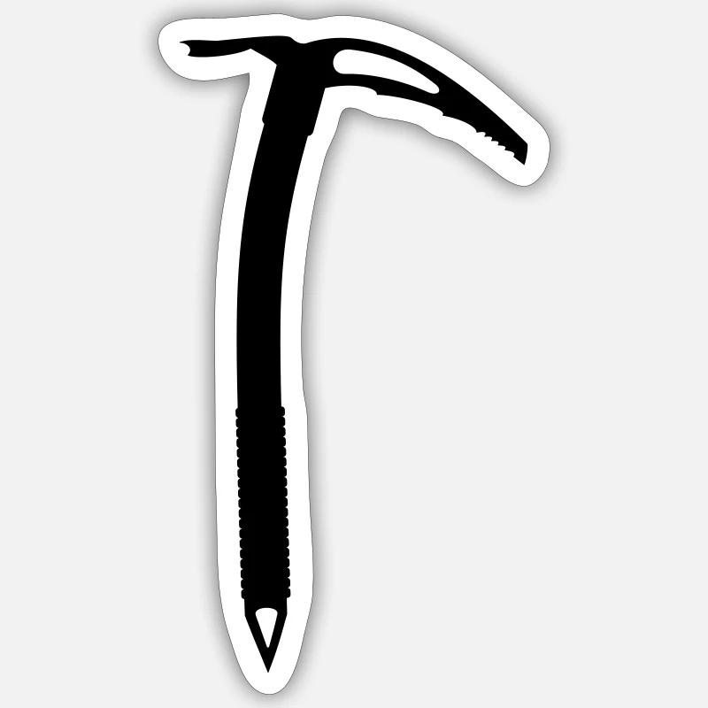 Eispickel Rechts Dunkel Sticker Größe S (10 x 10 cm)