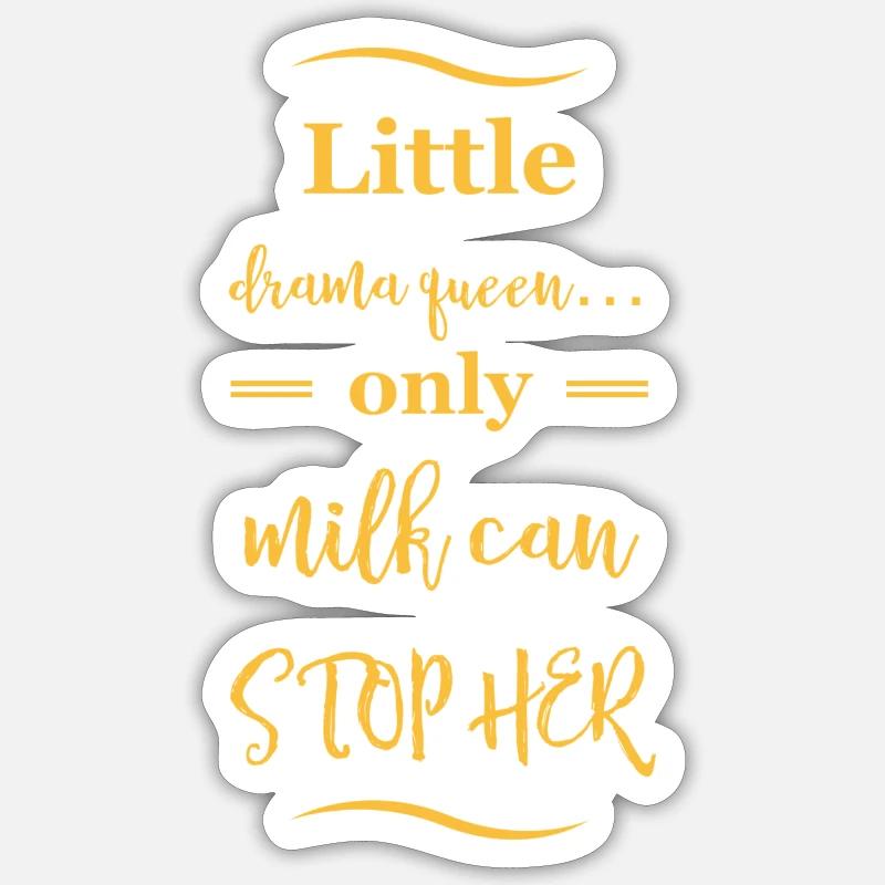 Drame Bébé - Sticker taille S (10 x 10 cm) - blanc mat