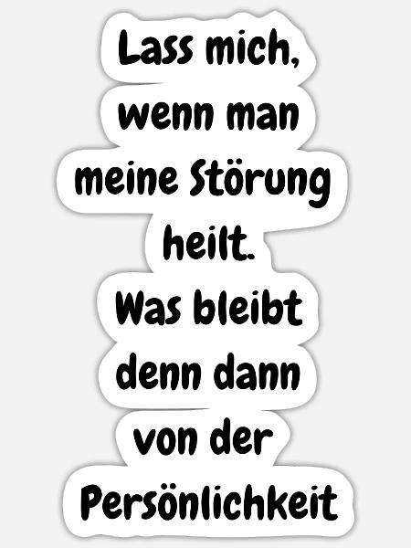 Störung und Persönlichkeit - Sticker Größe S (10 x 10 cm) - Mattweiß