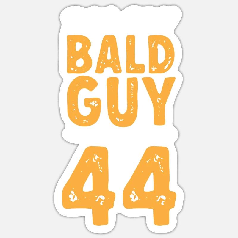 Bald Head Baldness Beard Bald Head Sticker size S (10 x 10 cm)