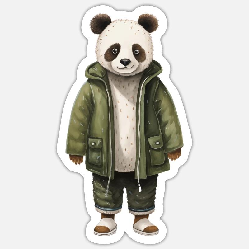 Panda Playtime Tee - Whimsical & Fun Sticker size S (10 x 10 cm)