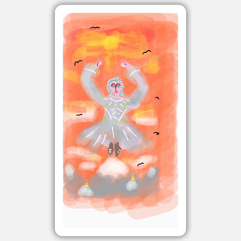 OHM - Sticker Größe S (10 x 10 cm) - Mattweiß