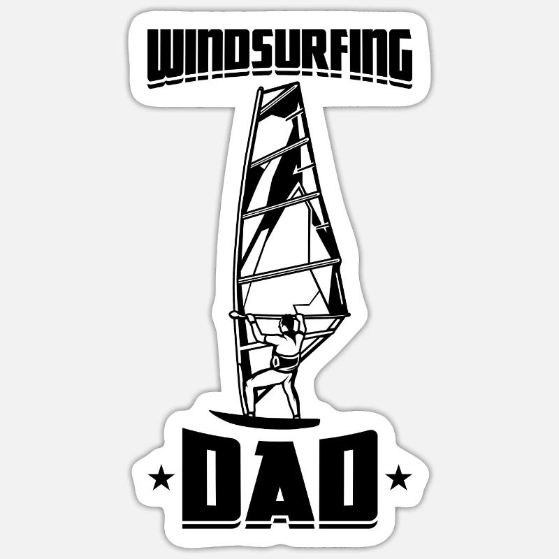 Windsurfer Dad Sticker size S (10 x 10 cm)