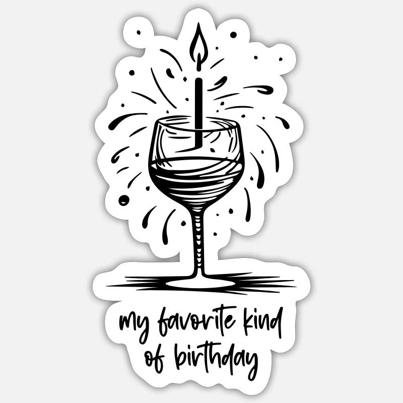 Mon préféré Type d’anniversaire Sticker taille S (10 x 10 cm)