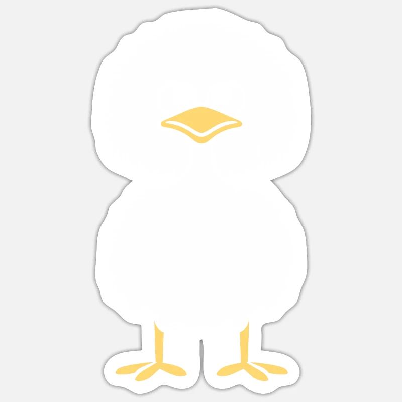 ostrich - Sticker size S (10 x 10 cm) - white matte