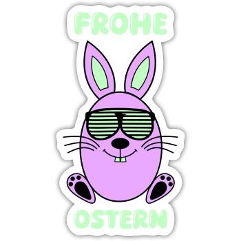 Happy Easter Bunny - Sticker size S (10 x 10 cm) - white matte - Front