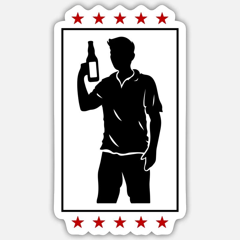 Drinking Team Flasche Sticker Größe S (10 x 10 cm)