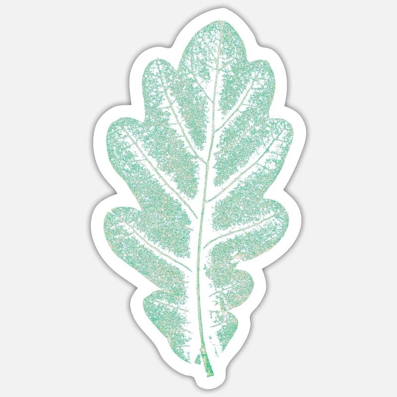 Eichenblatt - Helles Naturgrün- Blatt/ Eiche/ Baum Sticker Größe S (10 x 10 cm)