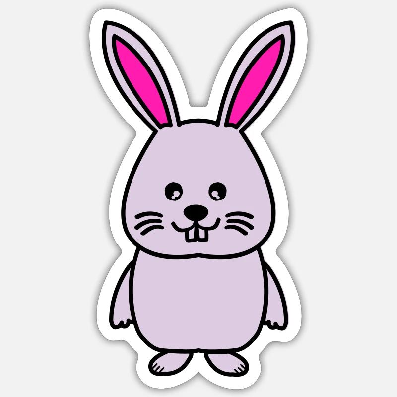 hase comic Sticker Größe S (10 x 10 cm)
