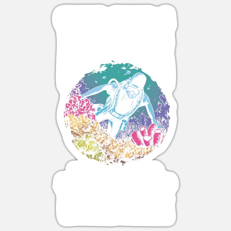 Sleep with a diver - draught and endurance Sticker size S (10 x 10 cm)
