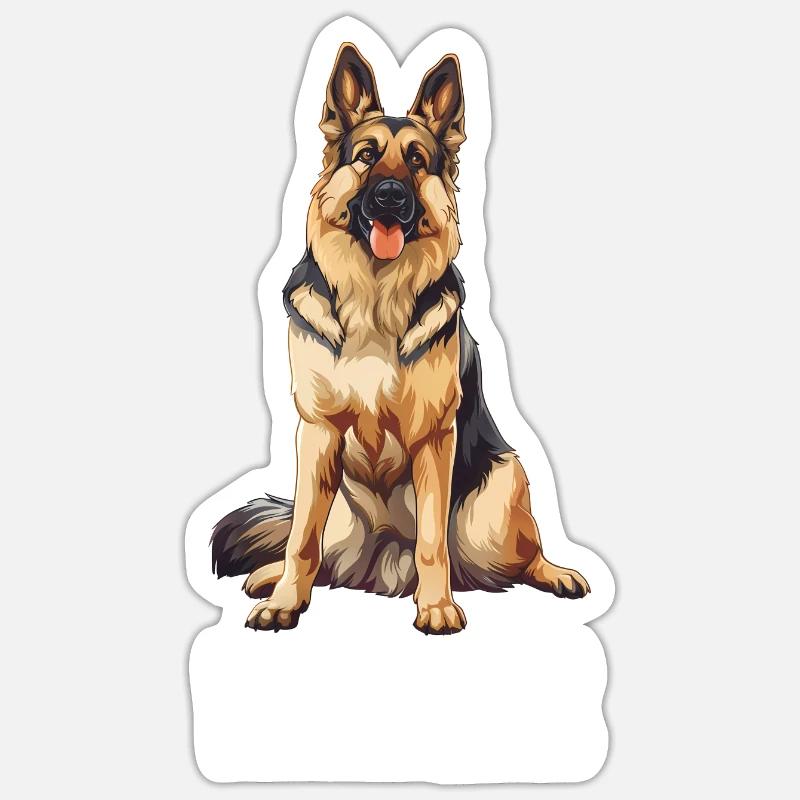 German Sheperd Sticker Größe S (10 x 10 cm)