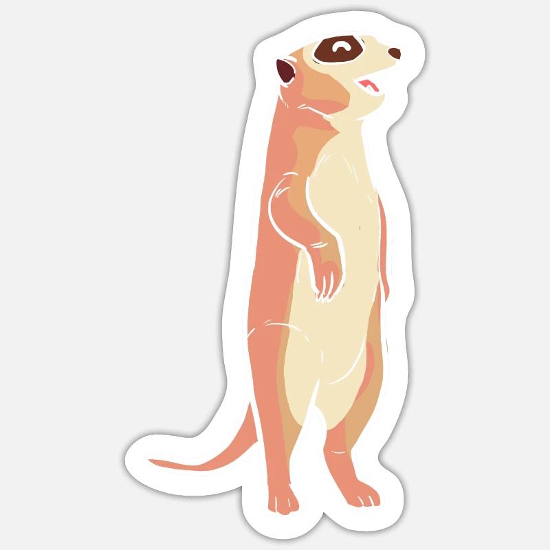 Erdmännchen Sticker Größe S (10 x 10 cm)