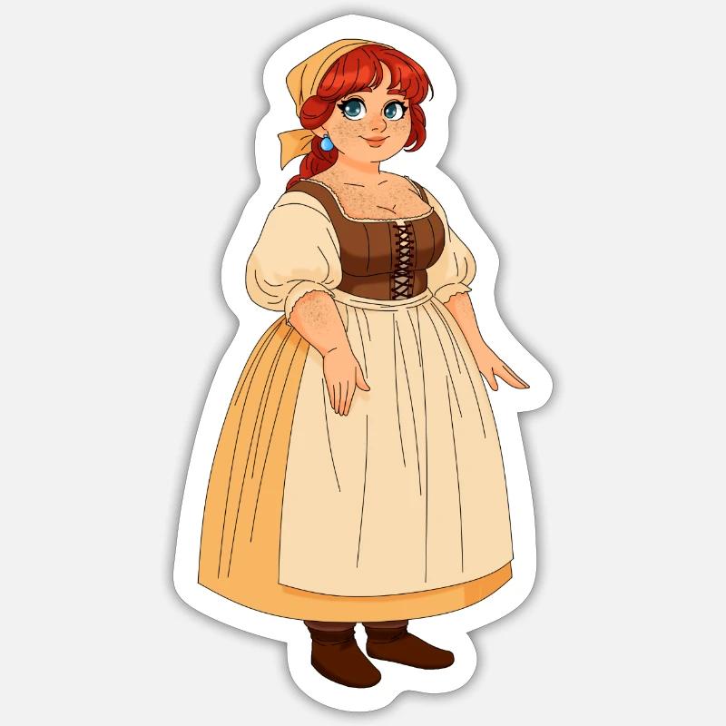 Azura - Sticker taille S (10 x 10 cm) - blanc mat