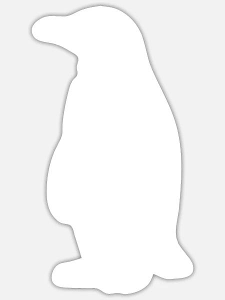 Minimalistischer Pinguin Silhouette Einfachheit - Sticker Größe S (10 x 10 cm) - Mattweiß