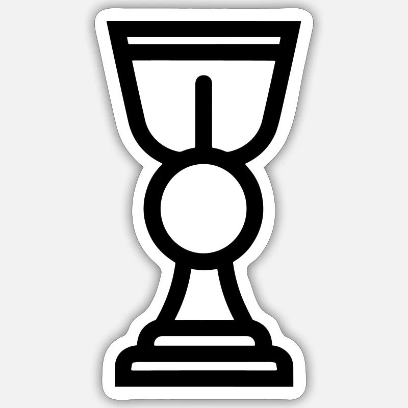 Trophäe - Sticker Größe S (10 x 10 cm) - Mattweiß
