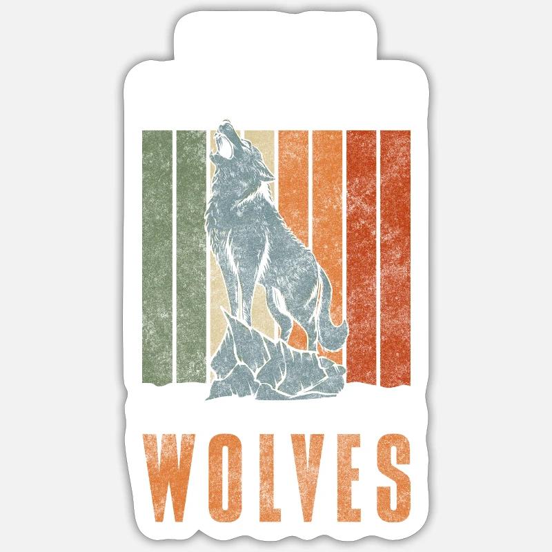 Wolfpack Wolfhound - Sticker taille S (10 x 10 cm) - blanc mat