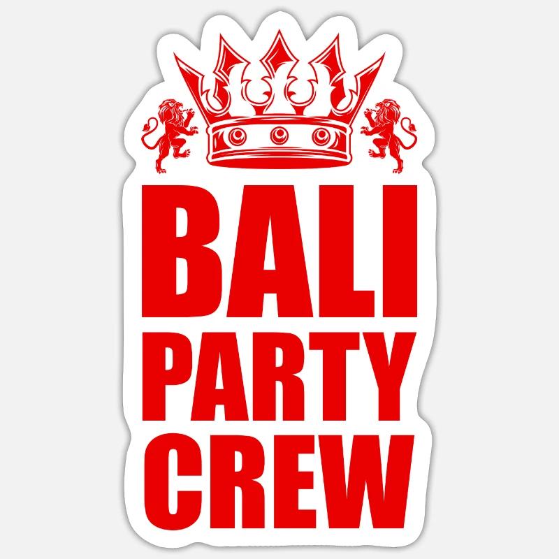 Voyage en équipe à Bali - Sticker taille S (10 x 10 cm) - blanc mat