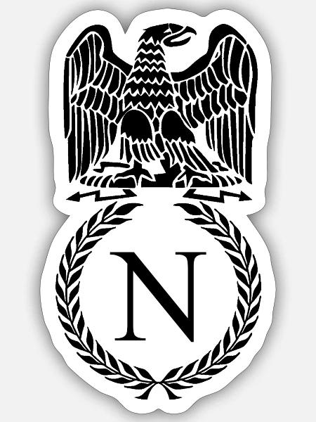 Napoléon - Sticker taille S (10 x 10 cm) - blanc mat