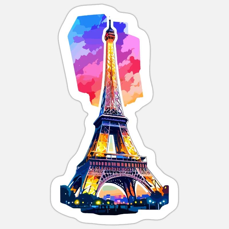 Tour Eiffel #4 Sticker taille S (10 x 10 cm)