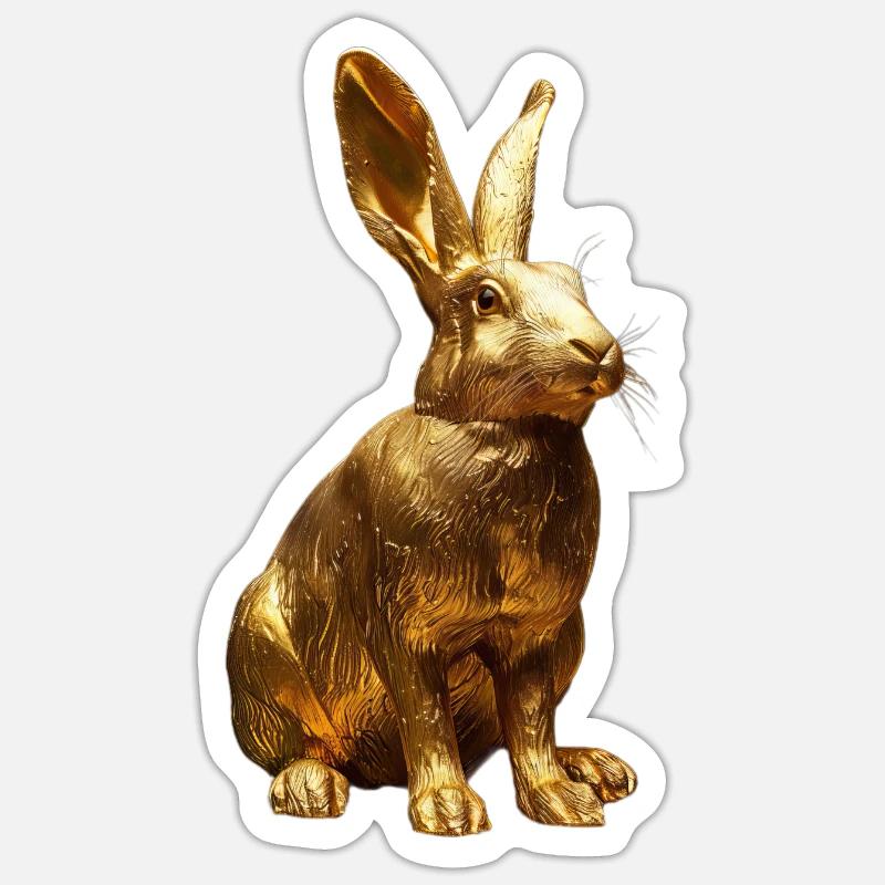 Lapin - Sticker taille S (10 x 10 cm) - blanc mat