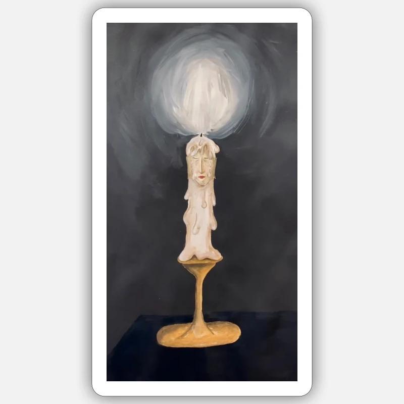candlelight - Sticker Größe S (10 x 10 cm) - Mattweiß