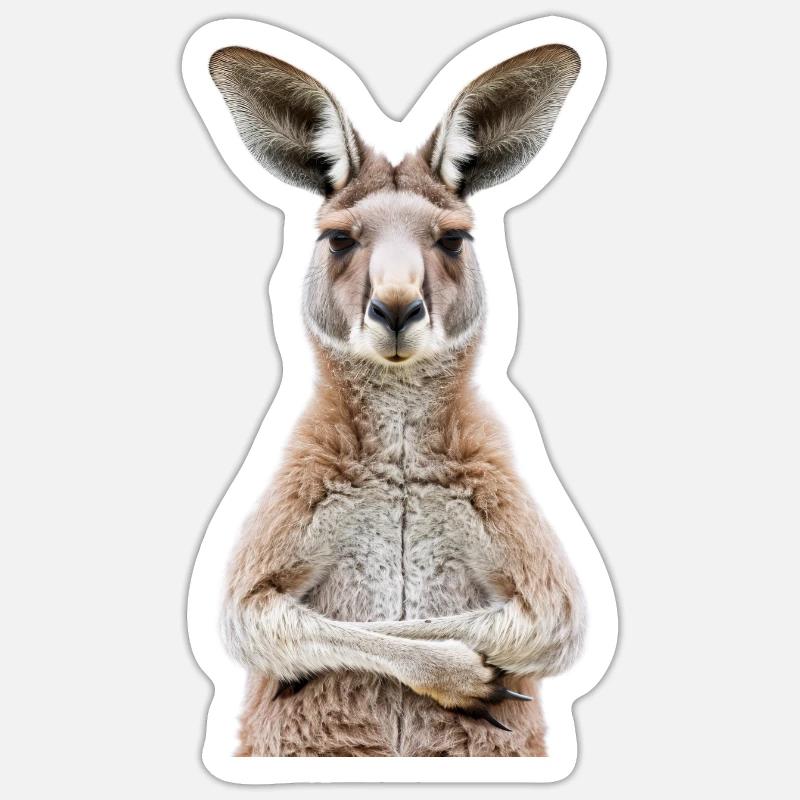 Kangaroo Sticker size S (10 x 10 cm)