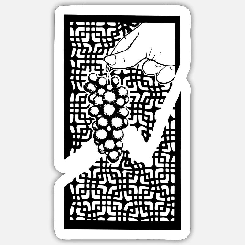 Graper - Sticker Größe S (10 x 10 cm) - Mattweiß