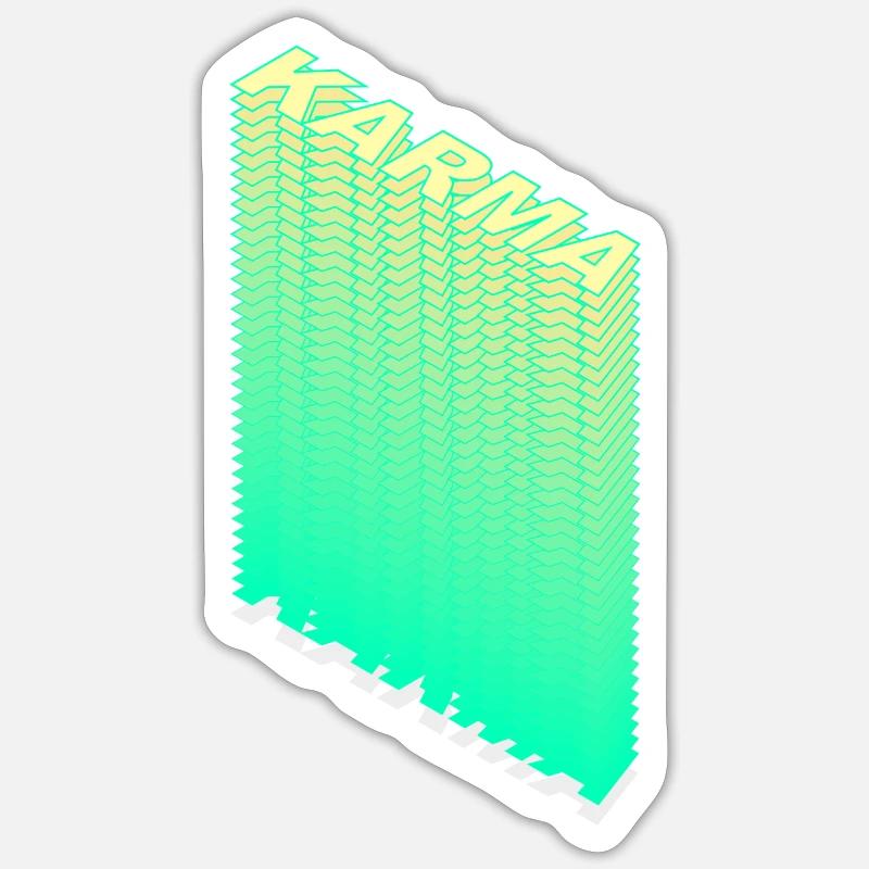 KARMA - Sticker taille S (10 x 10 cm) - blanc mat